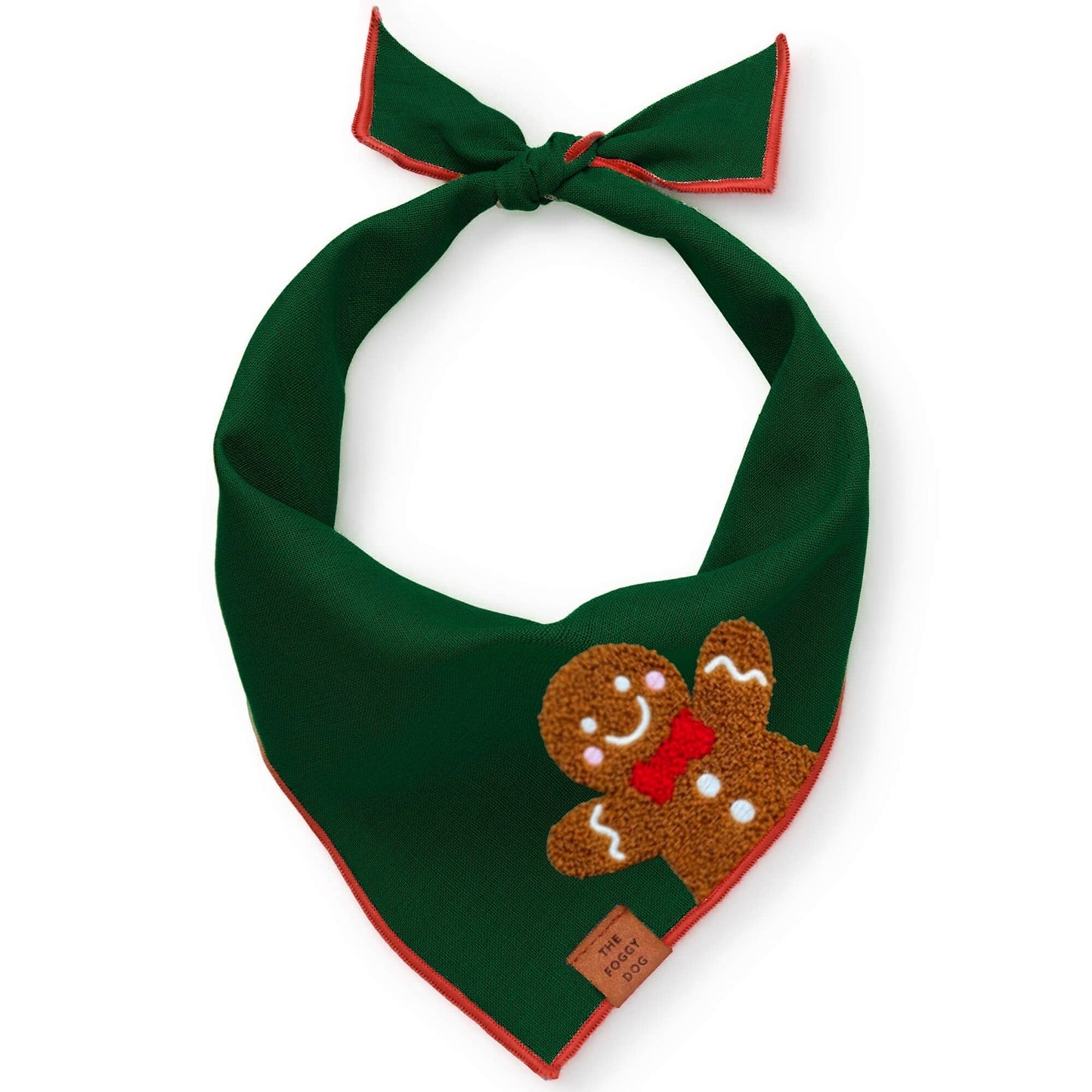 The Foggy Dog - Gingerbread Man Applique Dog Bandana