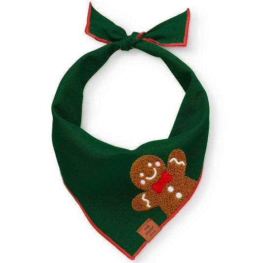 The Foggy Dog - Gingerbread Man Applique Dog Bandana