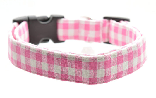 Pink Gingham Collar