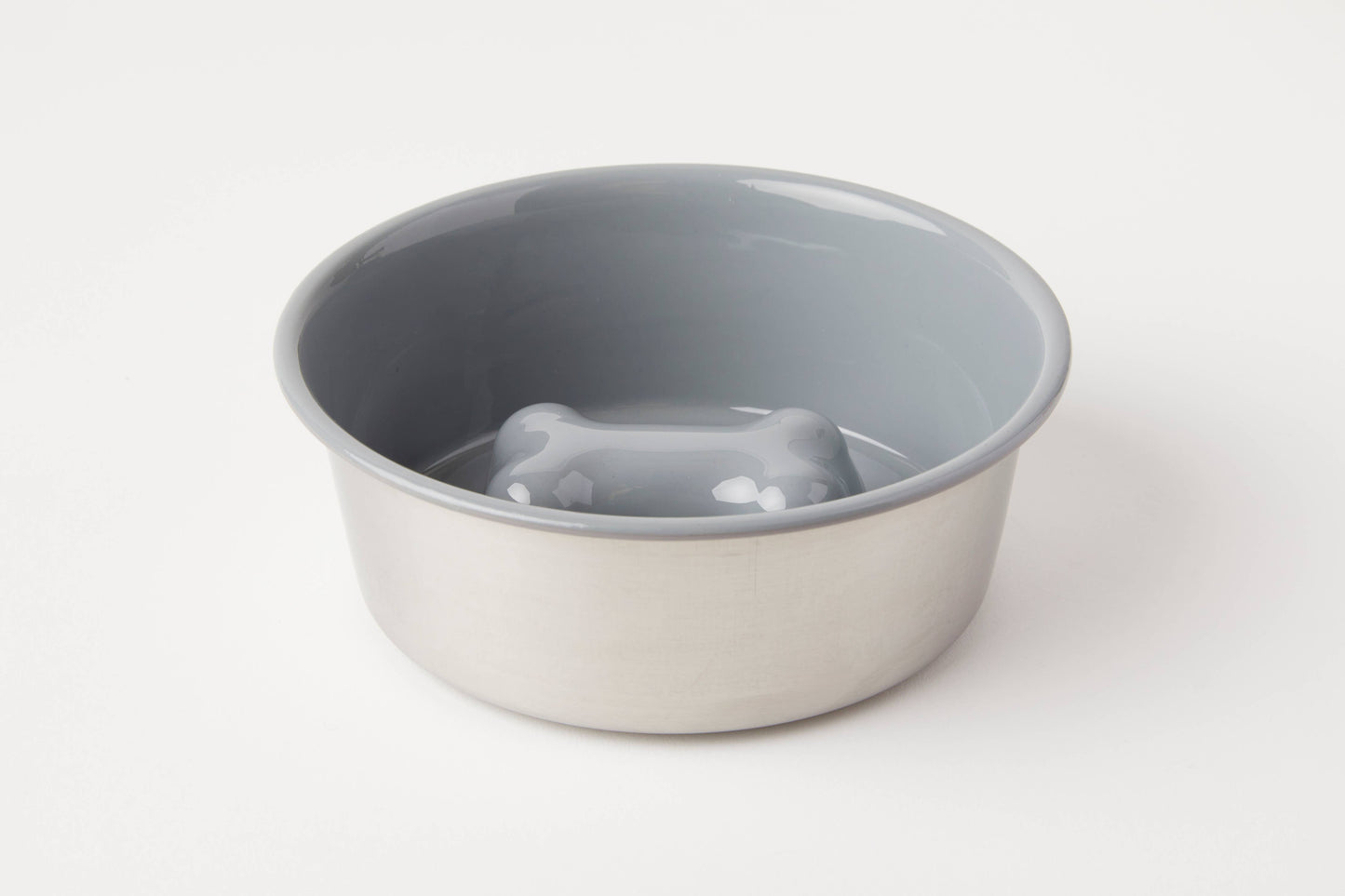 Bone Slow Feeder Bowl Grey (Medium)