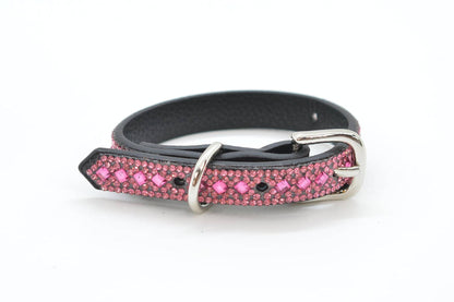 Pink Rhinestone Dog Collar