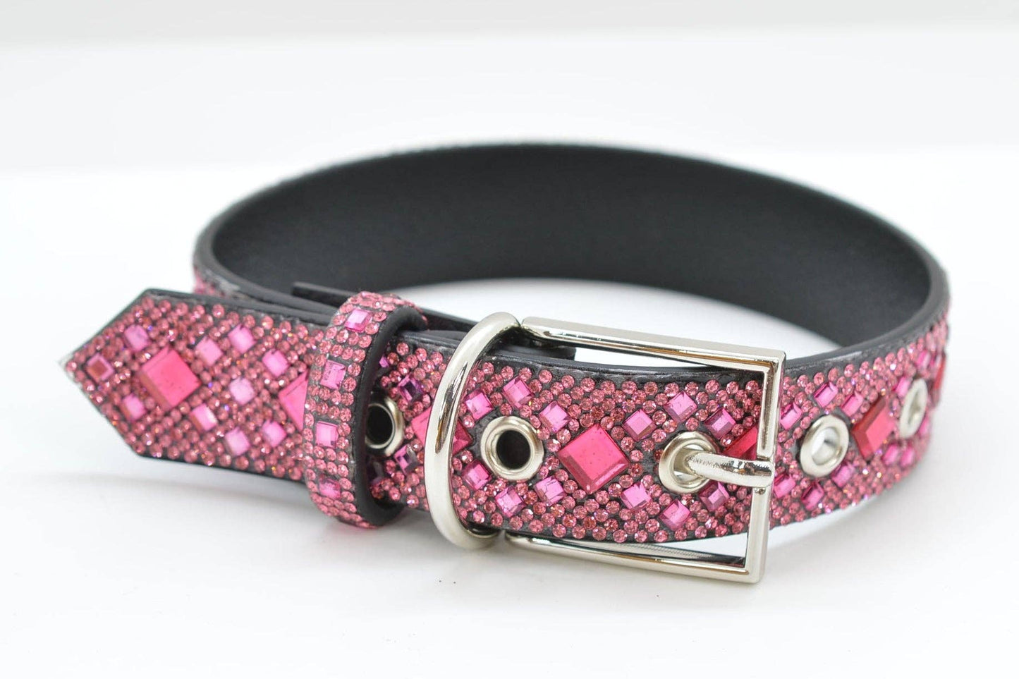 Pink Rhinestone Dog Collar