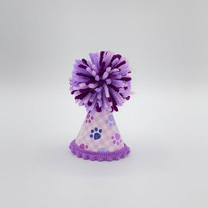 Purple Paw Party Hat