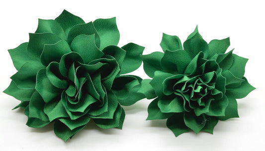 Kelly Green Fluffy Flower