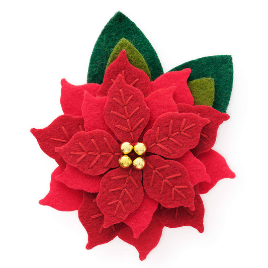 The Foggy Dog - Poinsettia Dog Collar Flower