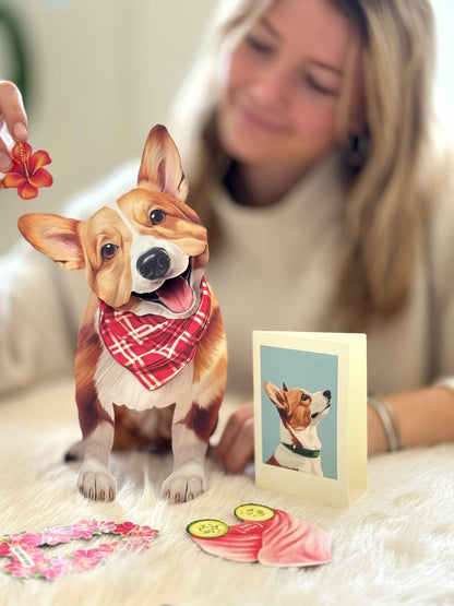 Corgi (6 Pop-up Greeting Cards)