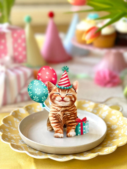Mini Birthday Kitten (10 Mini Pop-up Greeting Cards)