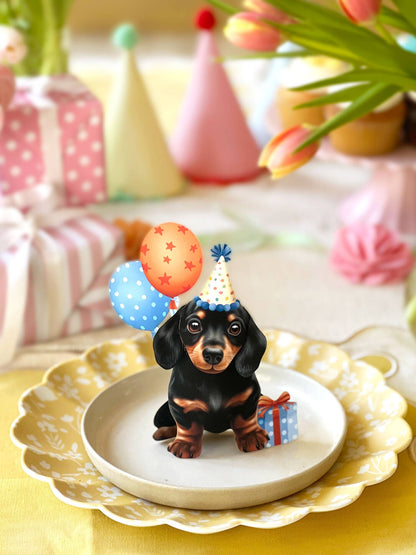 Mini Birthday Puppy (10 Mini Pop-up Greeting Cards)