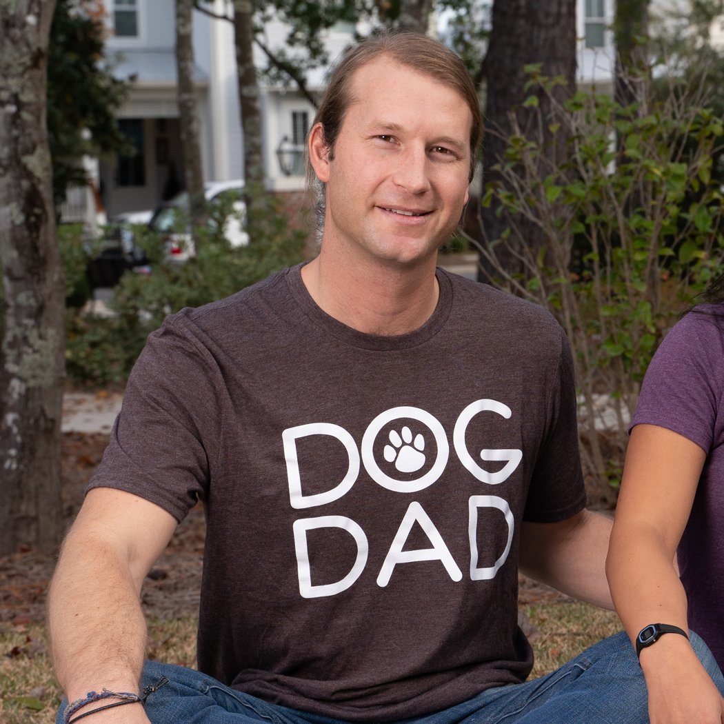 Dog Dad - Dark Heathered Brown T -shirt