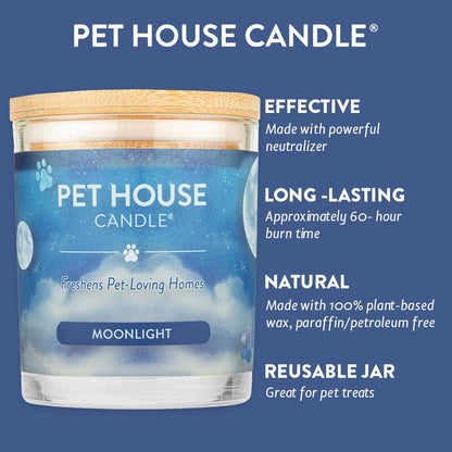 Moonlight 9 oz Candle - For pet-loving homes