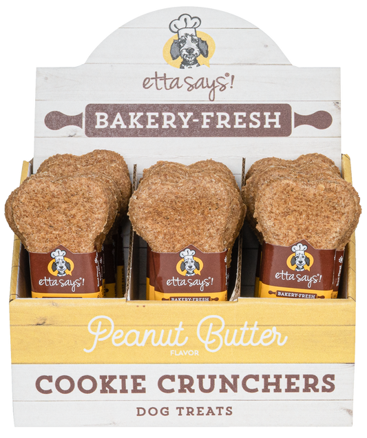 Etta Says! Cookie Crunchers Peanut Butter Dog Treats 24ct