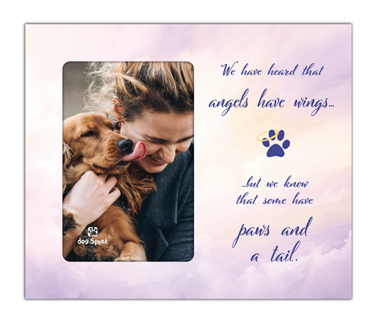 Wood Picture Frame - We have heard that angels...