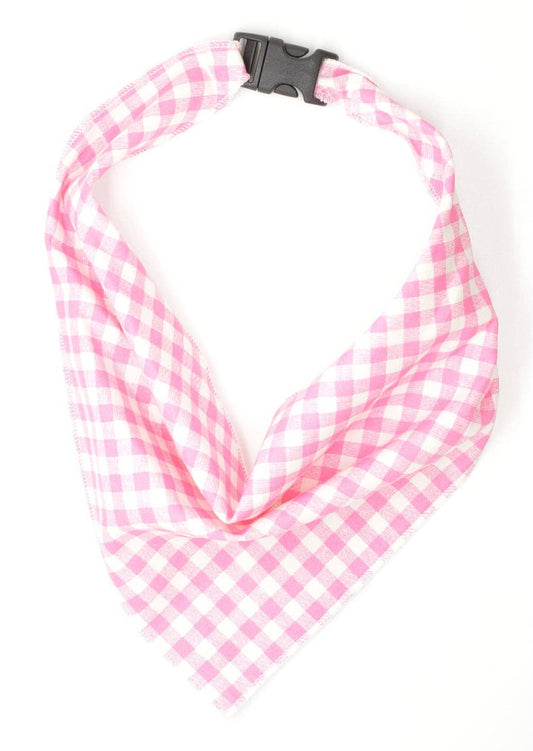 Pink Gingham Scarf