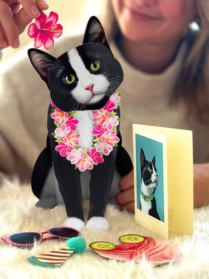 Tuxedo Cat (6 Pop-up Greeting Cards)