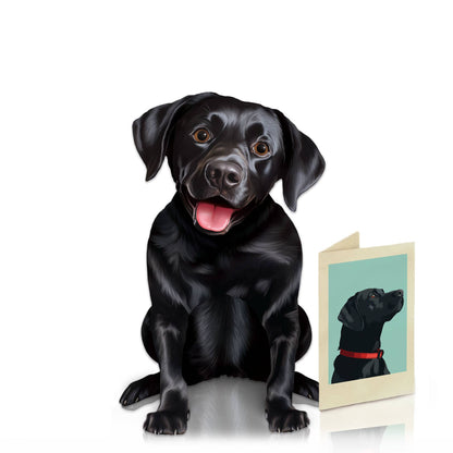 Black Lab (6 Pop-up Greeting Cards)