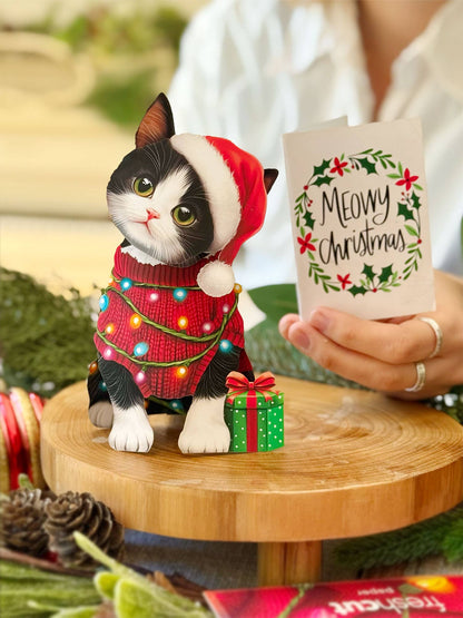 Mini Christmas Kitten  (10 Mini Pop-up Greeting Cards)