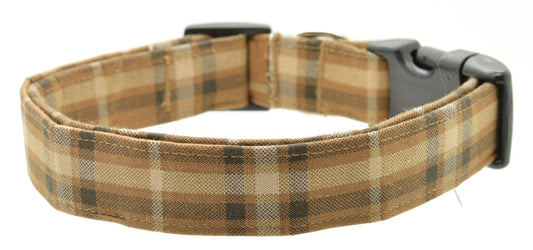 Brown Plaid Collar