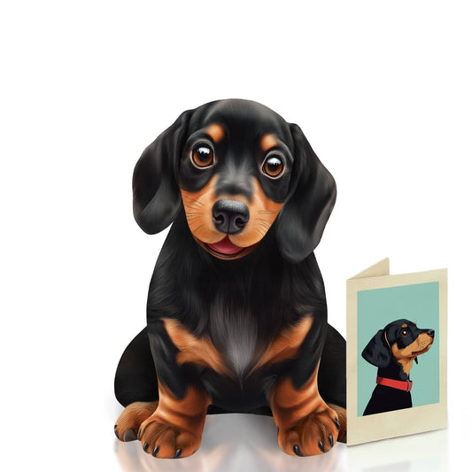 Dachshund (6 Mini Pop-up Greeting Cards)