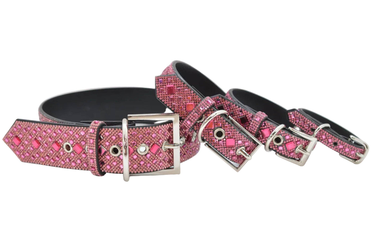 Pink Rhinestone Dog Collar