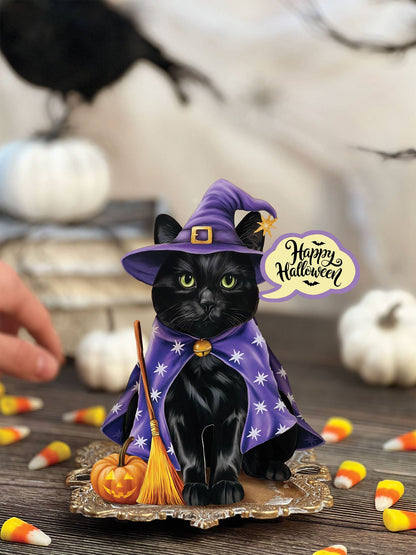 Mini Halloween Cat (10 Mini Pop-up Greeting Cards)