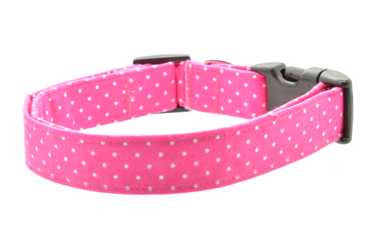 Pink Pin Dot Collar